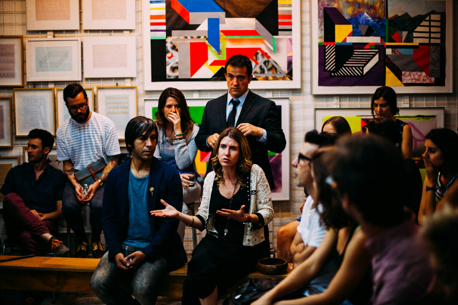 Professionals at a strategic networking workshop preparing for conversations